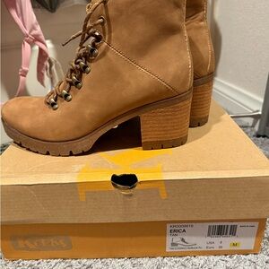 Kork-Ease Erica Lace-Up Tan Boots
